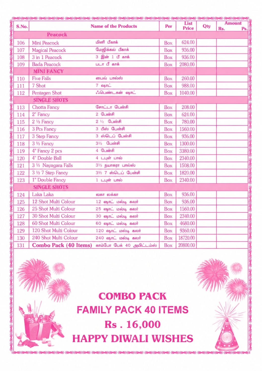 Price List Page 4